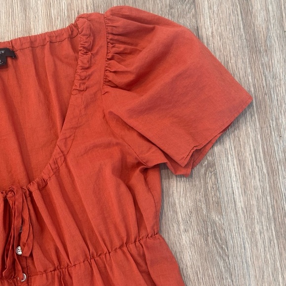 J. Crew Button-Front Cotton Voile Beach Dress in Summer Red - Picture 5 of 12